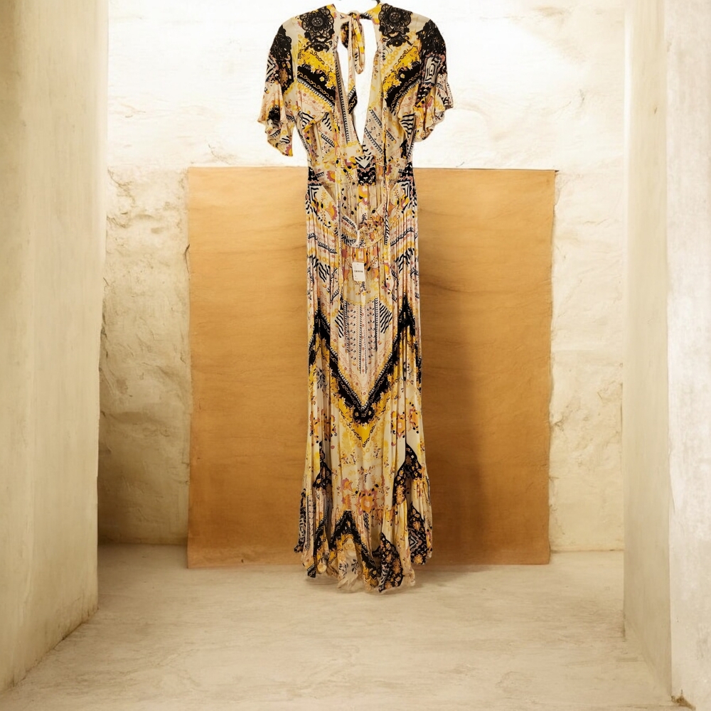 NWT Free People Coco Printed Maxi Dress Size M - Picture 5 of 11